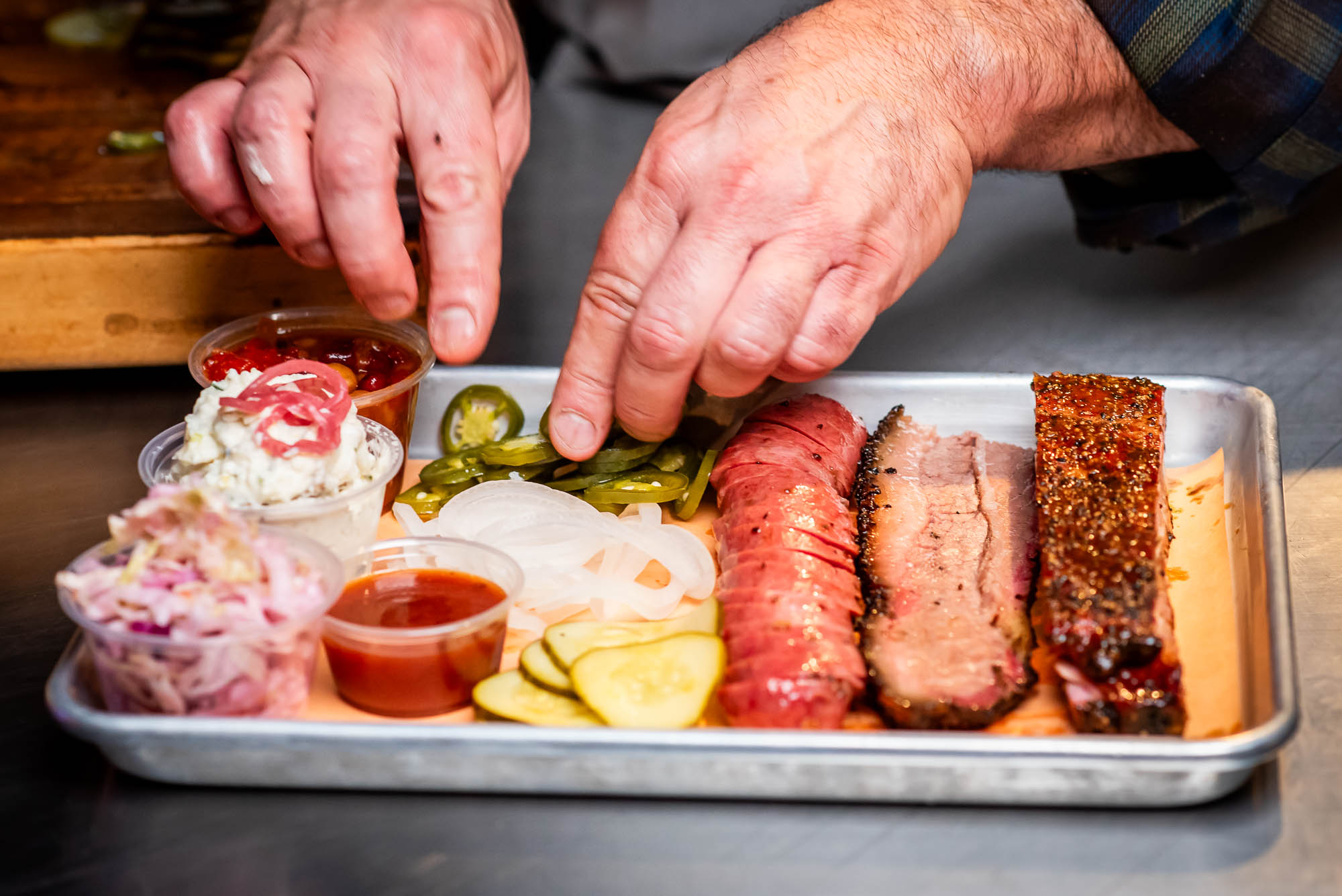 QUEEN'S CROSS SAMPLER platter with many meats